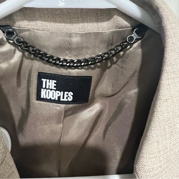 NWT The Kooples men's BEIGE WOOL SUIT FITTED JACKET size 48 French us size 38 - Picture 10 of 16